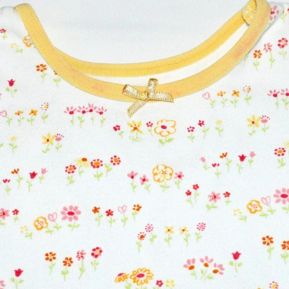Healthtex Yellow 4 Piece Summertime Butterfly and Flowers Outfit - 6-9 Months